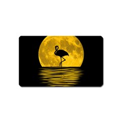 Moon Reflection Flamenco Animal Magnet (name Card) by HermanTelo