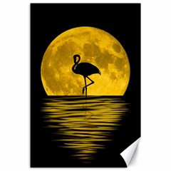 Moon Reflection Flamenco Animal Canvas 24  X 36 