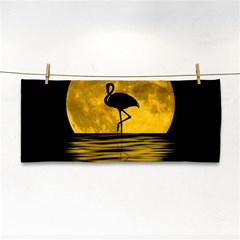 Moon Reflection Flamenco Animal Hand Towel