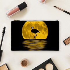 Moon Reflection Flamenco Animal Cosmetic Bag (medium)