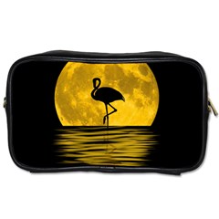 Moon Reflection Flamenco Animal Toiletries Bag (one Side) by HermanTelo