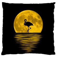 Moon Reflection Flamenco Animal Standard Flano Cushion Case (one Side) by HermanTelo