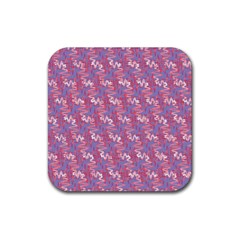 Pattern Abstract Squiggles Gliftex Rubber Coaster (square)  by HermanTelo