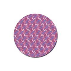 Pattern Abstract Squiggles Gliftex Rubber Coaster (round)  by HermanTelo