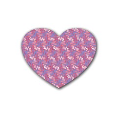 Pattern Abstract Squiggles Gliftex Rubber Coaster (heart)  by HermanTelo