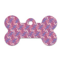 Pattern Abstract Squiggles Gliftex Dog Tag Bone (two Sides)