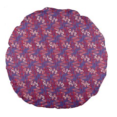 Pattern Abstract Squiggles Gliftex Large 18  Premium Flano Round Cushions