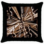 Music Clef Tones Throw Pillow Case (Black) Front