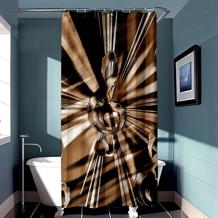 Music Clef Tones Shower Curtain 36  x 72  (Stall) 