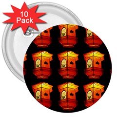 Paper Lantern Chinese Celebration 3  Buttons (10 Pack)  by HermanTelo