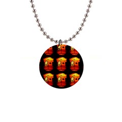 Paper Lantern Chinese Celebration 1  Button Necklace