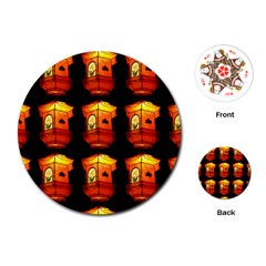 Paper Lantern Chinese Celebration Playing Cards (round)