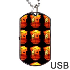 Paper Lantern Chinese Celebration Dog Tag Usb Flash (one Side)