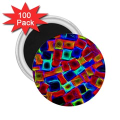 Neon Glow Glowing Light Design 2 25  Magnets (100 Pack)  by HermanTelo