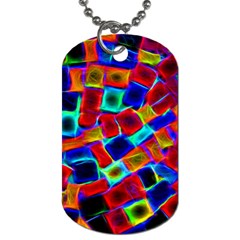 Neon Glow Glowing Light Design Dog Tag (two Sides) by HermanTelo