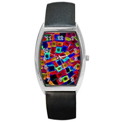 Neon Glow Glowing Light Design Barrel Style Metal Watch