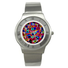 Neon Glow Glowing Light Design Stainless Steel Watch by HermanTelo