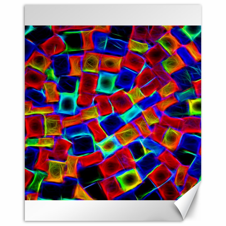 Neon Glow Glowing Light Design Canvas 16  x 20 