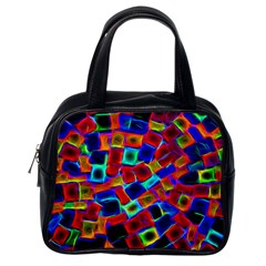 Neon Glow Glowing Light Design Classic Handbag (one Side)