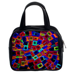 Neon Glow Glowing Light Design Classic Handbag (two Sides) by HermanTelo