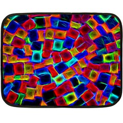 Neon Glow Glowing Light Design Double Sided Fleece Blanket (mini) 