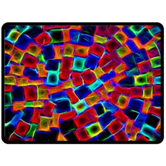 Neon Glow Glowing Light Design Fleece Blanket (large) 