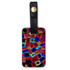 Neon Glow Glowing Light Design Luggage Tag (one Side)