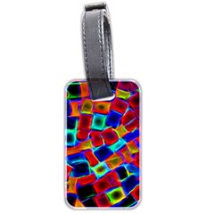 Neon Glow Glowing Light Design Luggage Tag (two Sides)