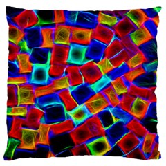 Neon Glow Glowing Light Design Large Cushion Case (two Sides)