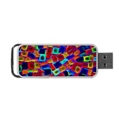 Neon Glow Glowing Light Design Portable Usb Flash (one Side) by HermanTelo