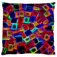 Neon Glow Glowing Light Design Large Flano Cushion Case (one Side)