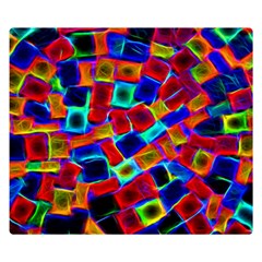 Neon Glow Glowing Light Design Double Sided Flano Blanket (small) 