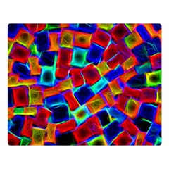 Neon Glow Glowing Light Design Double Sided Flano Blanket (large) 