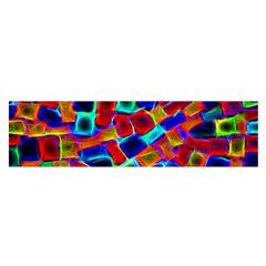 Neon Glow Glowing Light Design Satin Scarf (oblong)