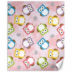 Owl Bird Cute Pattern Background Canvas 16  X 20 