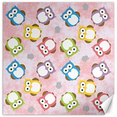 Owl Bird Cute Pattern Background Canvas 20  X 20 