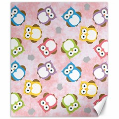 Owl Bird Cute Pattern Background Canvas 20  X 24 