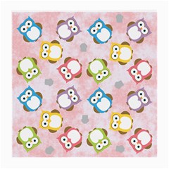 Owl Bird Cute Pattern Background Medium Glasses Cloth