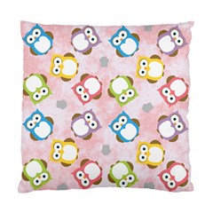 Owl Bird Cute Pattern Background Standard Cushion Case (one Side)