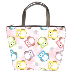 Owl Bird Cute Pattern Background Bucket Bag