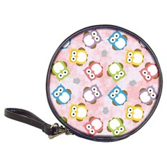 Owl Bird Cute Pattern Background Classic 20-cd Wallets