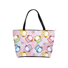 Owl Bird Cute Pattern Background Classic Shoulder Handbag by HermanTelo