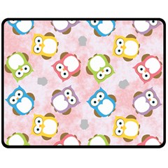 Owl Bird Cute Pattern Background Fleece Blanket (medium) 