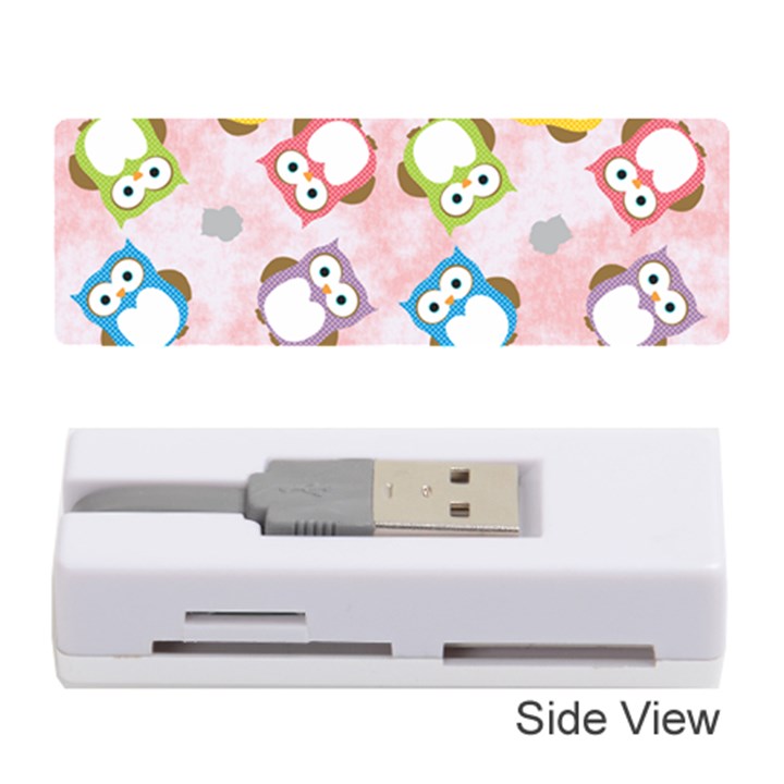 Owl Bird Cute Pattern Background Memory Card Reader (Stick)