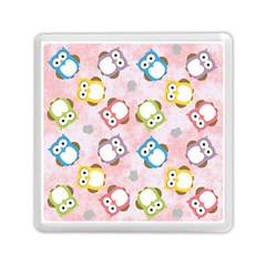 Owl Bird Cute Pattern Background Memory Card Reader (square)