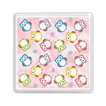 Owl Bird Cute Pattern Background Memory Card Reader (Square) Front