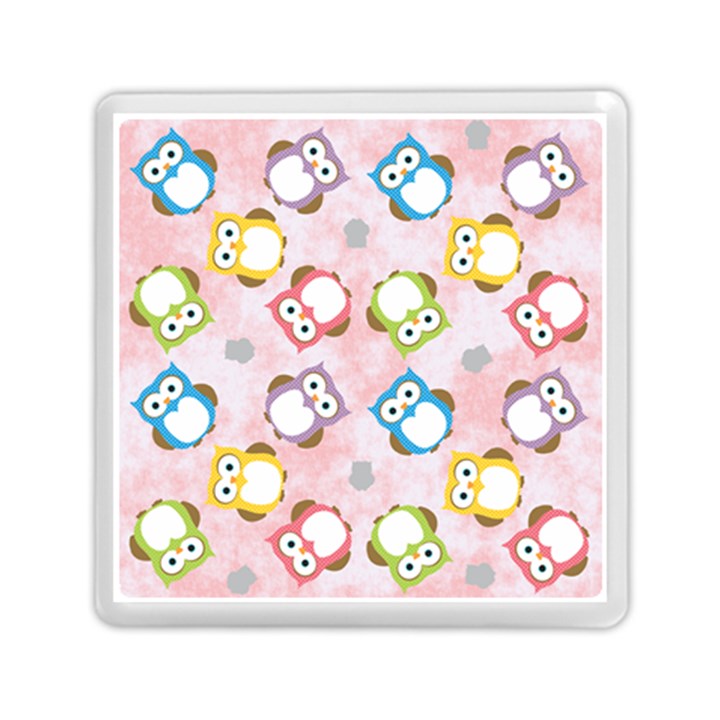 Owl Bird Cute Pattern Background Memory Card Reader (Square)