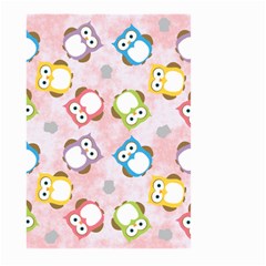 Owl Bird Cute Pattern Background Large Garden Flag (two Sides)