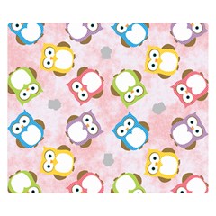 Owl Bird Cute Pattern Background Double Sided Flano Blanket (small) 