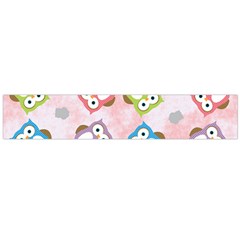 Owl Bird Cute Pattern Background Large Flano Scarf 